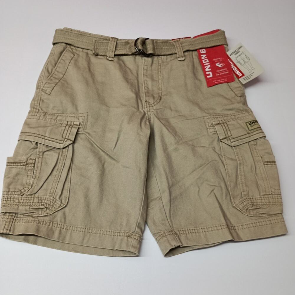 Unionbay Men's Cargo Shorts Size 30 Desert + Belt Cotton